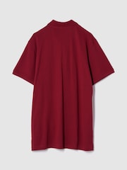Gap Burgundy Pique Logo 100% Cotton Short Sleeve Polo Shirt - Image 2 of 2