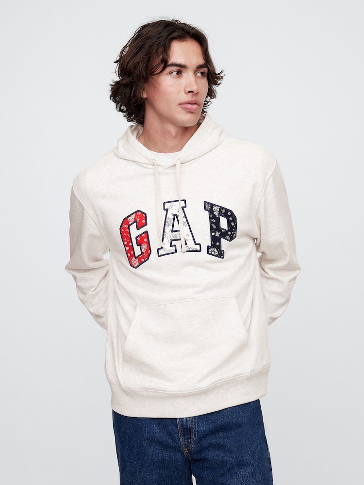 Gap Cream Relaxed Logo Hoodie - Image 1 of 5