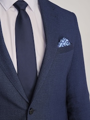 Harry Brown Blue Slim Fit Suit Archie Melange Jacket - Image 12 of 12