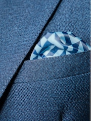 Harry Brown Blue Slim Fit Suit Archie Melange Jacket - Image 8 of 12
