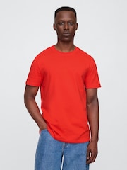 Gap Red Short Sleeve Everyday 100% Cotton Crew Neck T-Shirt - Image 1 of 5