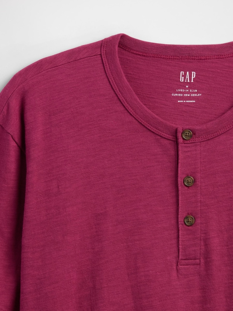Gap Pink Short Sleeve Henley T-Shirt - Image 5 of 5 Gap Pink Short Sleeve Henley T-Shirt - Image 5 of 5