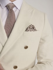 Harry Brown Cream Giacomo Cotton Linen Double Breasted Suit Jacket - Image 12 of 13