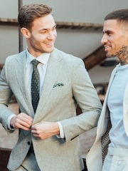 Harry Brown Green Giacomo Slim Fit Cotton Linen Suit Jacket - Image 7 of 13