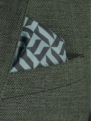 Harry Brown Green Sandro Linen Look Double Breasted Suit Jacket - Image 5 of 7