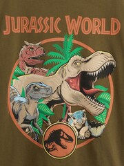 Gap Khaki Green Heavyweight Jurassic Park Graphic Short Sleeve T-Shirt (4-13yrs) - Image 2 of 2
