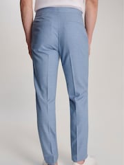 Harry Brown Blue Sandro Slim Fit Linen Look Suit Trousers - Image 3 of 8