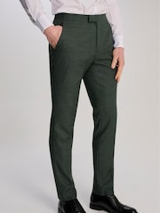 Harry Brown Green Sandro Slim Fit Linen Look Suit Trousers - Image 1 of 8