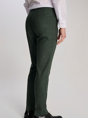 Harry Brown Green Sandro Slim Fit Linen Look Suit Trousers - Image 5 of 8