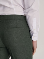 Harry Brown Green Sandro Slim Fit Linen Look Suit Trousers - Image 6 of 8