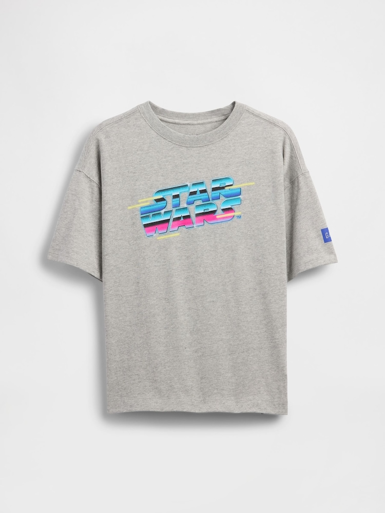 Gap Grey Star Wars Graphic Short Sleeve T-Shirt (4-13yrs) - Image 1 of 2