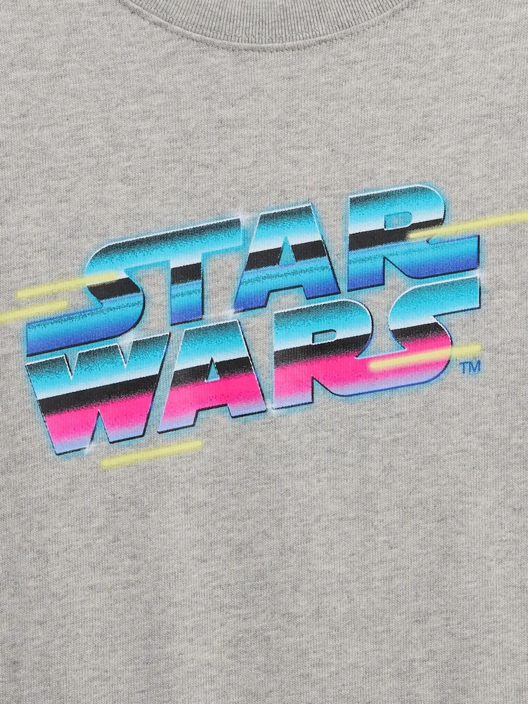 Gap Grey Star Wars Graphic Short Sleeve T-Shirt (4-13yrs) - Image 2 of 2