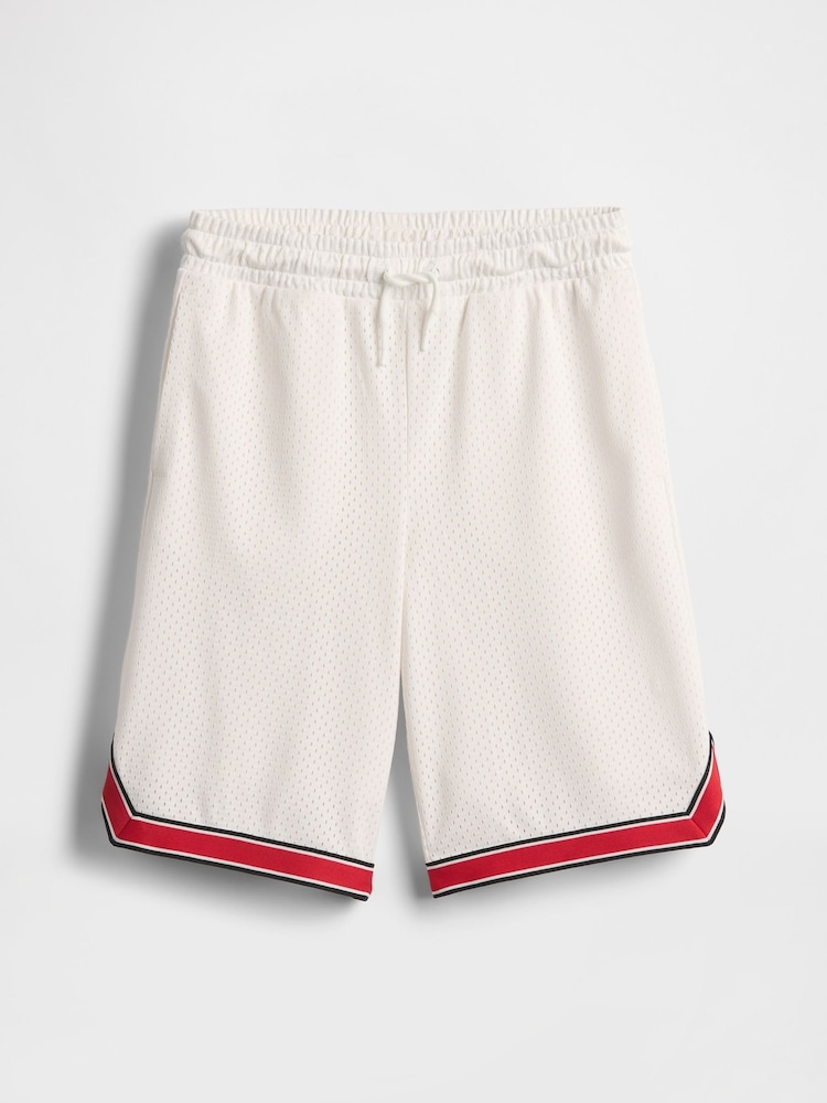 Gap White 8.5" Mesh Pull On Shorts (4-13yrs) - Image 5 of 5