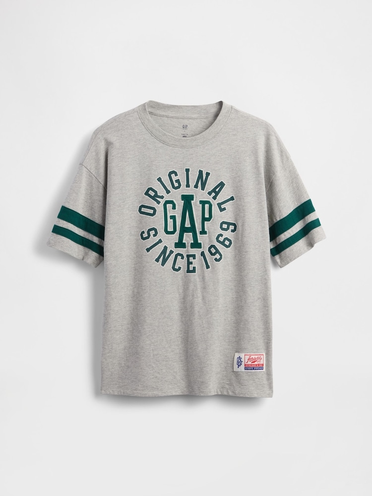 Gap Grey Logo Jersey Short Sleeve T-Shirt (4-13yrs) - Image 1 of 2