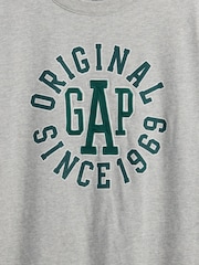 Gap Grey Logo Jersey Short Sleeve T-Shirt (4-13yrs) - Image 2 of 2