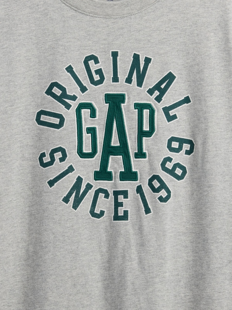 Gap Grey Logo Jersey Short Sleeve T-Shirt (4-13yrs) - Image 2 of 2