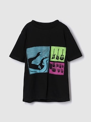 Gap Black Graphic T-Shirt (4-13yrs) - Image 1 of 3