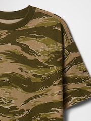 Gap Green Camo Heavyweight Short Sleeve T-Shirt (4-13yrs) - Image 2 of 2