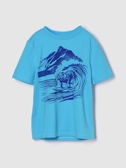 Gap Light Blue Graphic T-Shirt (4-13yrs) - Image 1 of 3