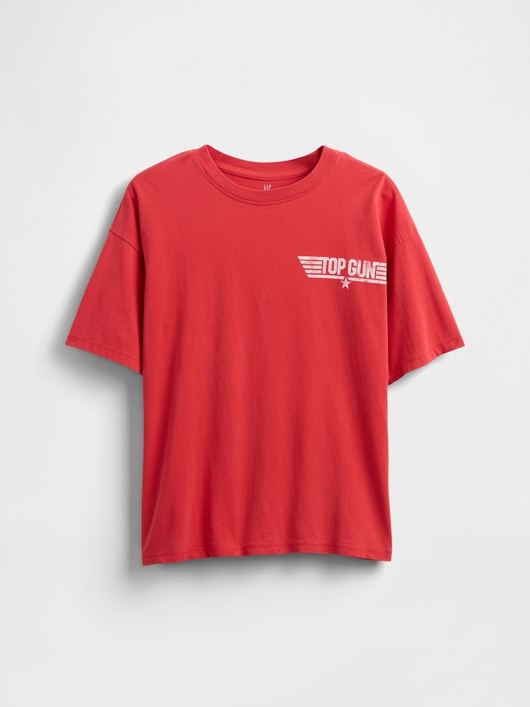 Gap Red Top Gun Graphic Short Sleeve T-Shirt (4-13yrs) - Image 1 of 3