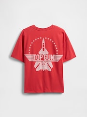 Gap Red Top Gun Graphic Short Sleeve T-Shirt (4-13yrs) - Image 2 of 3