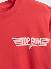 Gap Red Top Gun Graphic Short Sleeve T-Shirt (4-13yrs) - Image 3 of 3
