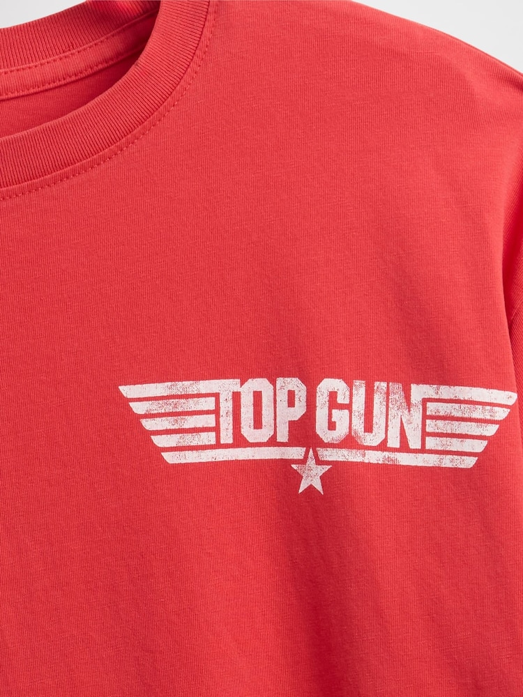 Gap Red Top Gun Graphic Short Sleeve T-Shirt (4-13yrs) - Image 3 of 3