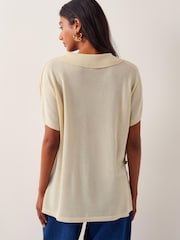 Monsoon Yellow Cloe Knitted Collar Top - Image 2 of 4