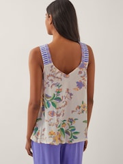 Monsoon Natural Kaia Floral Print Cami Top - Image 2 of 3