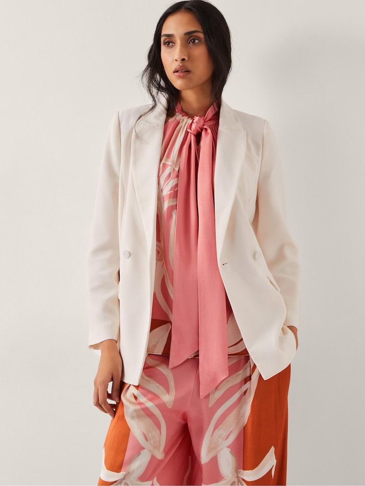 Monsoon Natural Ashley Double-Breasted Blazer - Image 1 of 5