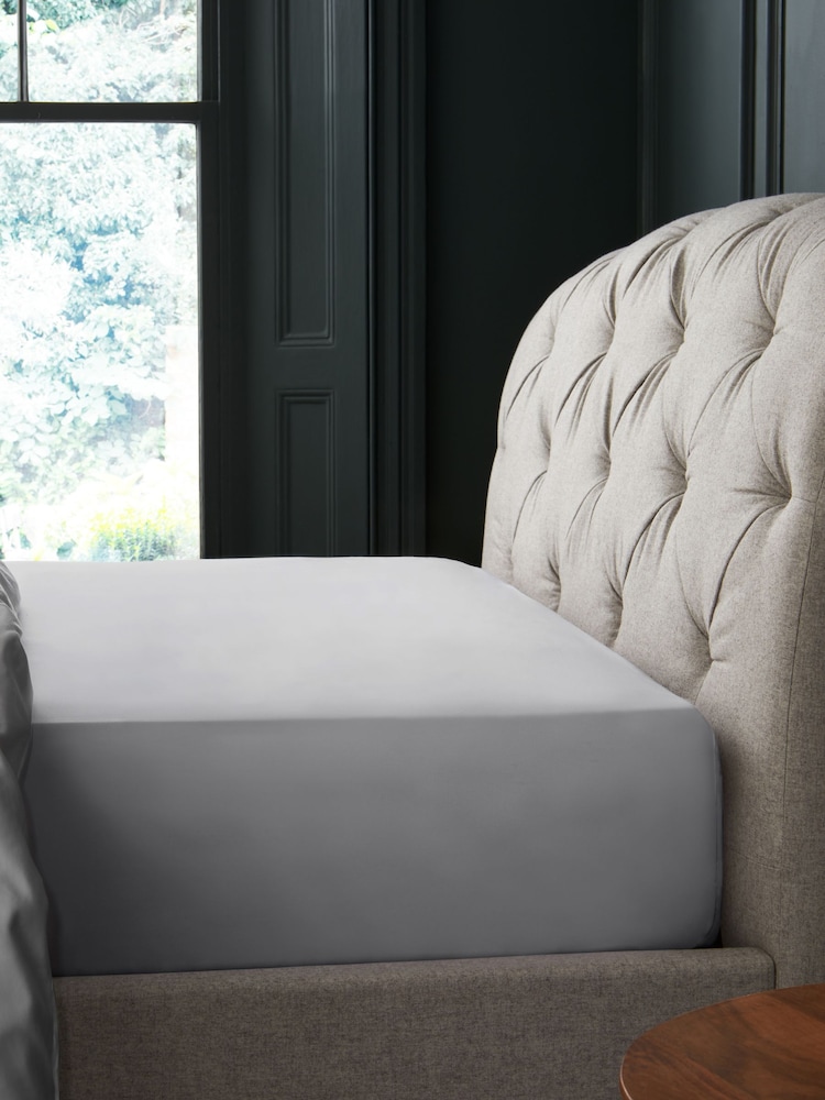 Silver Collection Luxe 1000 Thread Count Sateen Extra Deep Fitted Sheet - Image 1 of 1