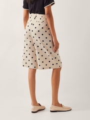 Monsoon Natural Isabel Polka Dot Longline Shorts - Image 4 of 4