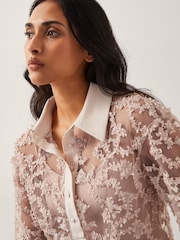 Monsoon Alanna Sheer Appliqué Shirt - Imagen 3 de 5