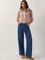 Monsoon Alanna Sheer Appliqué Shirt - Imagen 5 de 5