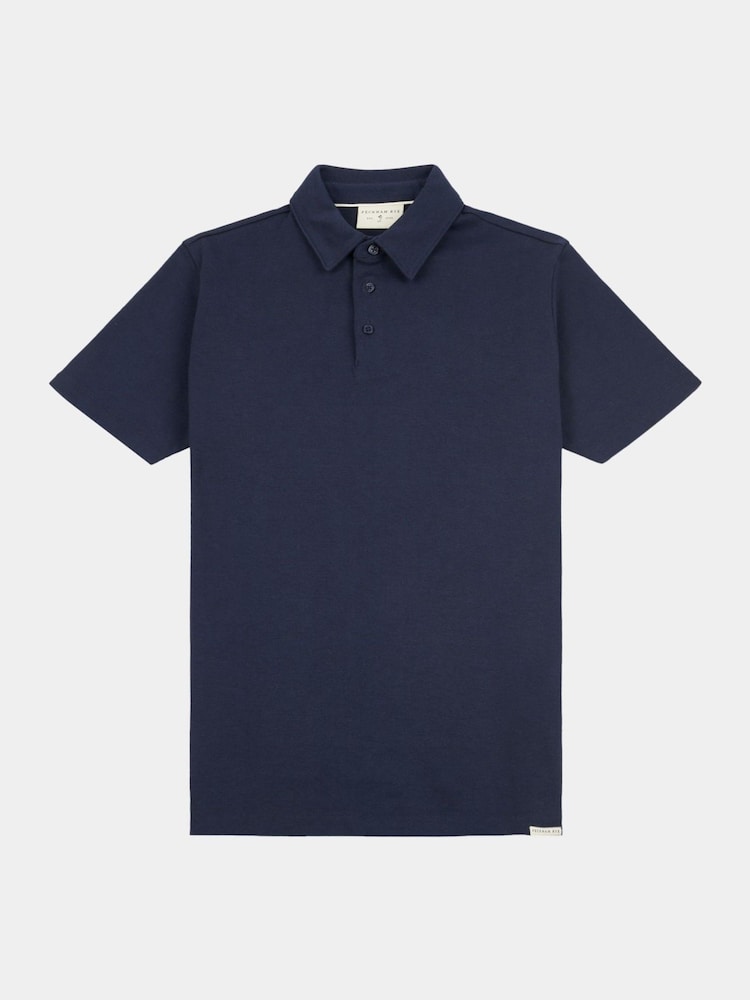 Синий - Peckham Rye Mens Jersey Polo Shirt - Image 1 of 5