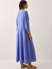 Monsoon Blue Leslie Embellished Maxi Kaftan - Image 3 of 4
