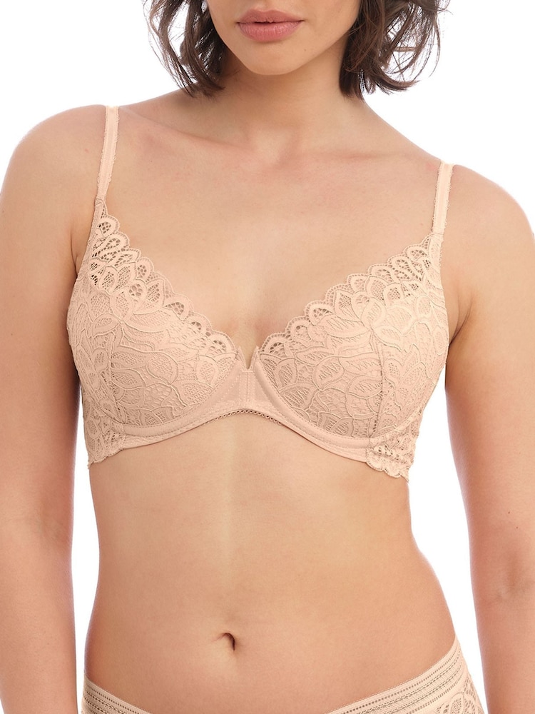 Wacoal Nude Raffine Underwire Plunge Bra - Image 1 of 4