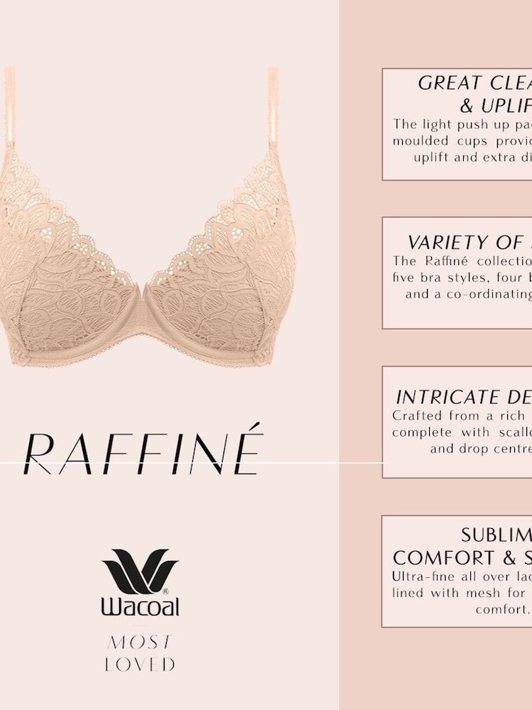 Wacoal Nude Raffine Underwire Plunge Bra - Image 4 of 4