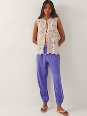 Monsoon Blue Judy Tapered Trousers - Image 1 of 5