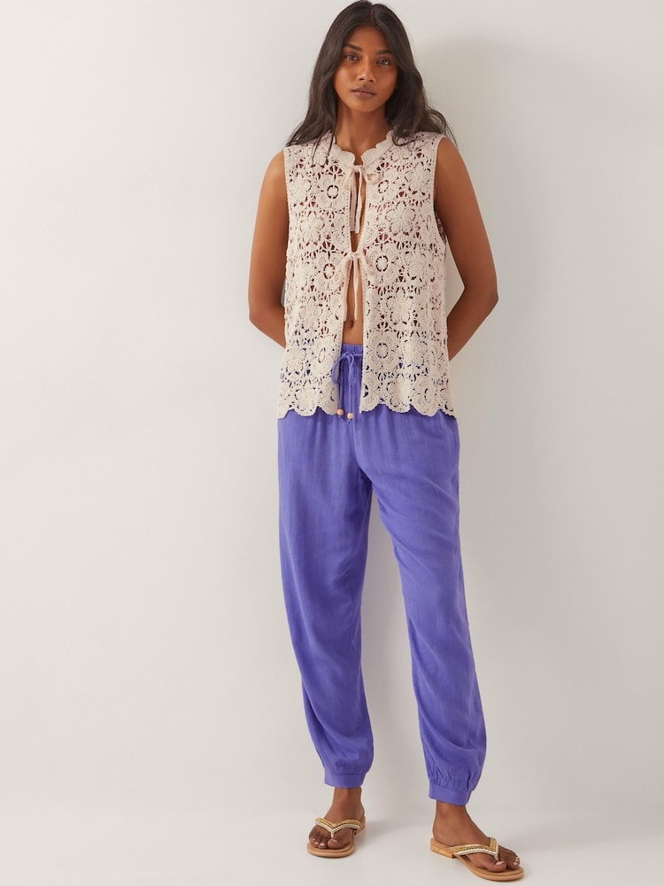 Monsoon Blue Judy Tapered Trousers - Image 1 of 5