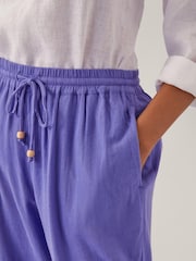 Monsoon Blue Judy Tapered Trousers - Image 3 of 5
