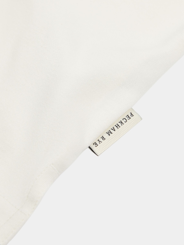 Peckham Rye Cream Mens Jersey Revere Shirt - Image 3 of 3 Peckham Rye Cream Mens Jersey Revere Shirt - Image 3 of 3