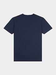 Peckham Rye Blue Mens Pique Texture T-Shirt - Image 2 of 3