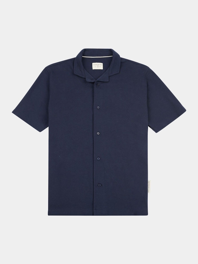 Peckham Rye Blue Mens Jersey Revere Shirt - Image 1 of 3