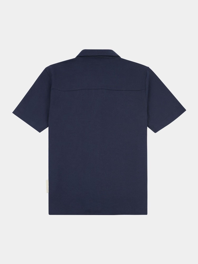 Peckham Rye Blue Mens Jersey Revere Shirt - Image 2 of 3