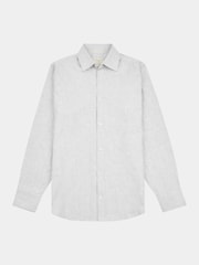 Peckham Rye Grey Mens Cotton Blend 100% Linen Shirt - Image 1 of 5