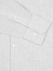 Peckham Rye Grey Mens Cotton Blend 100% Linen Shirt - Image 4 of 5