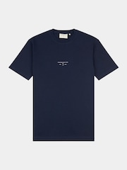 Синий - Peckham Rye Mens Logo 100% Cotton T-Shirt - Image 1 of 3