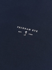 Синий - Peckham Rye Mens Logo 100% Cotton T-Shirt - Image 3 of 3