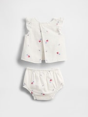 Gap White Cotton Crinkle Gauze Outfit Set (Newborn-24mths) - Image 1 of 3